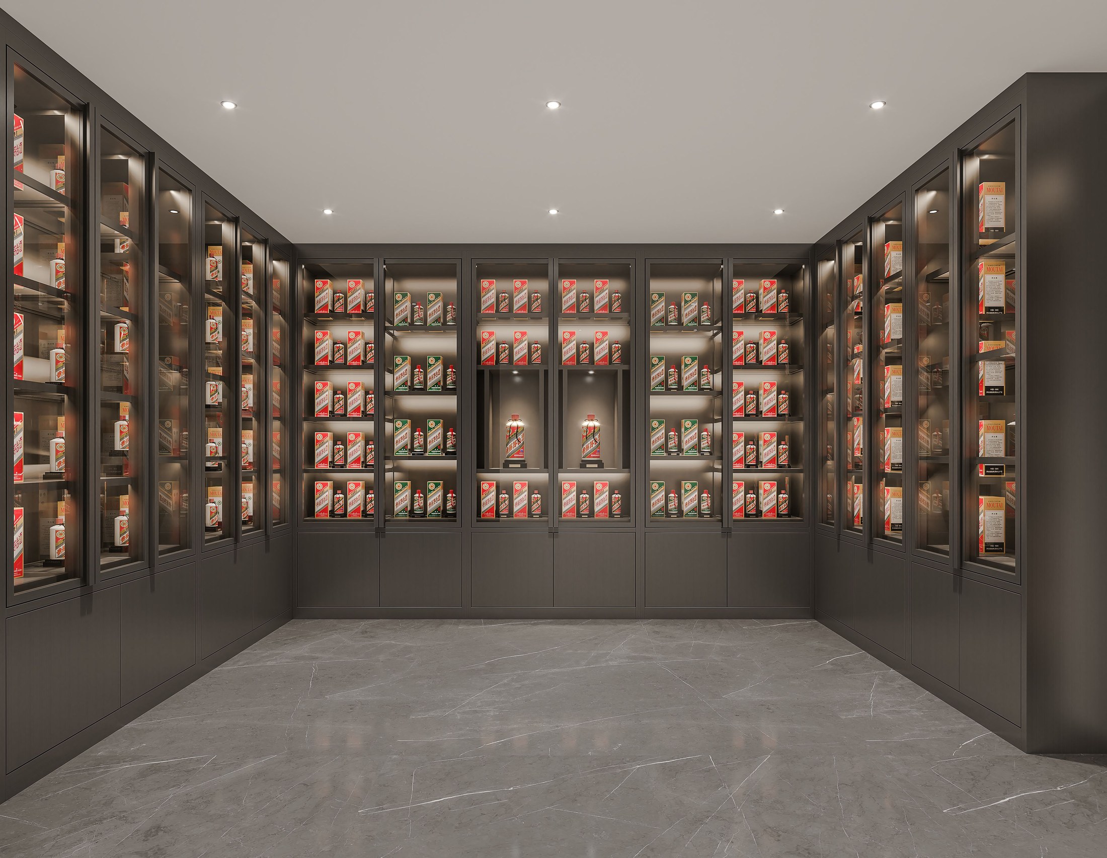 贵阳白酒展示柜案例