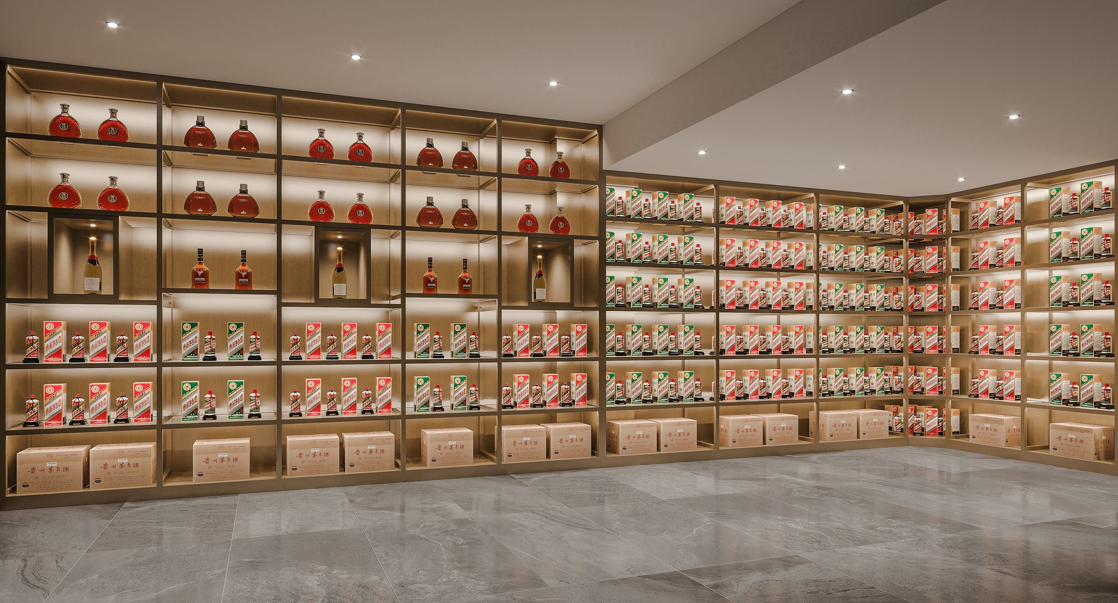 长沙白酒展示墙案例